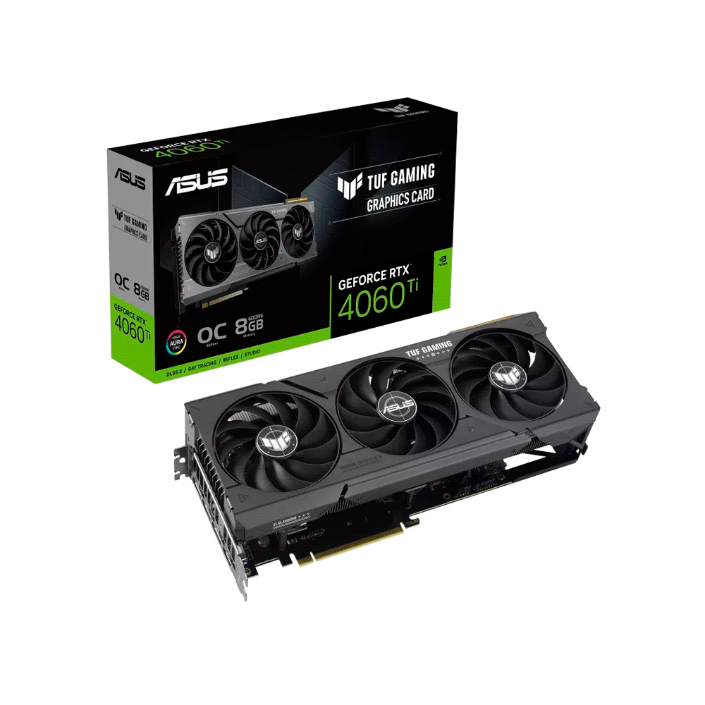 Placa de video asus rtx 4060ti oc 8gb gaming gddr6 tuf-rtx4060ti-o8g-gaming argb