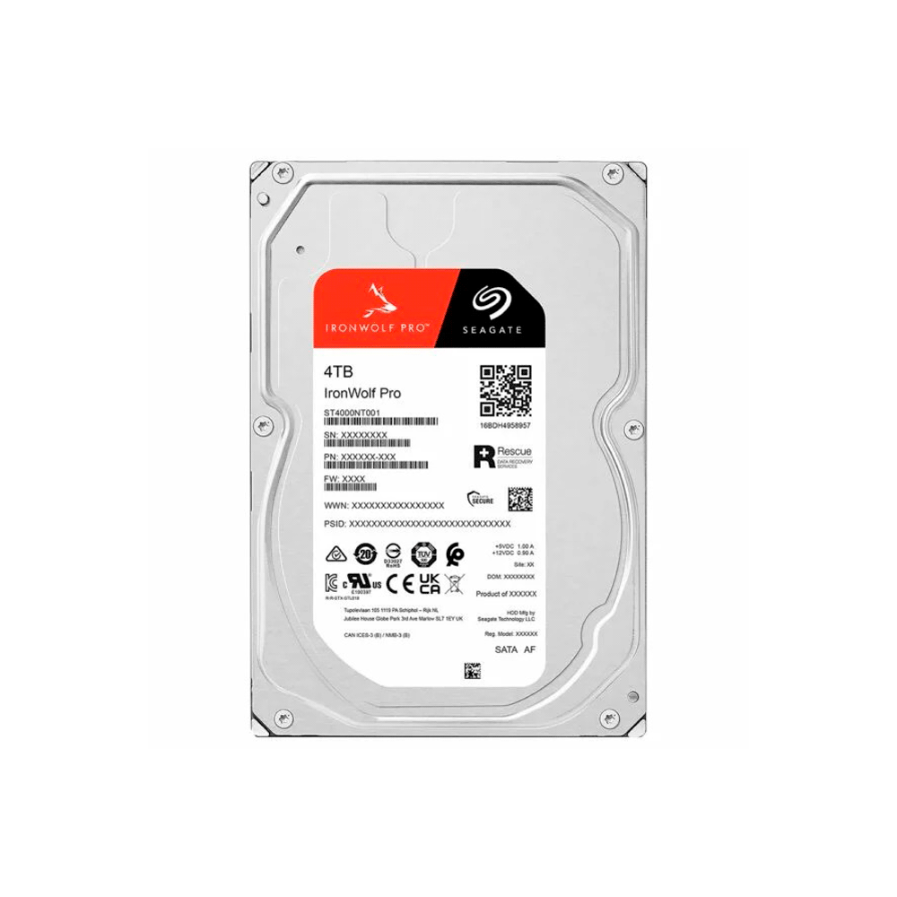 Hd sata3 4tb seagate ironwolf pro nas 7200 256mb st4000nt001