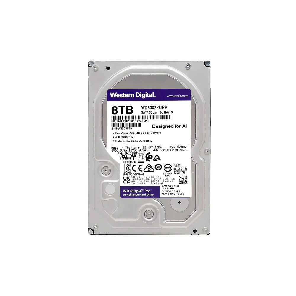 Hd sata3 8tb wd purple pro 7200 256mb wd8002purp surveillance